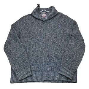 American Eagle Shawl Collar Sweater Wool Blend Mens XL Blue Fisherman 
Grandpa